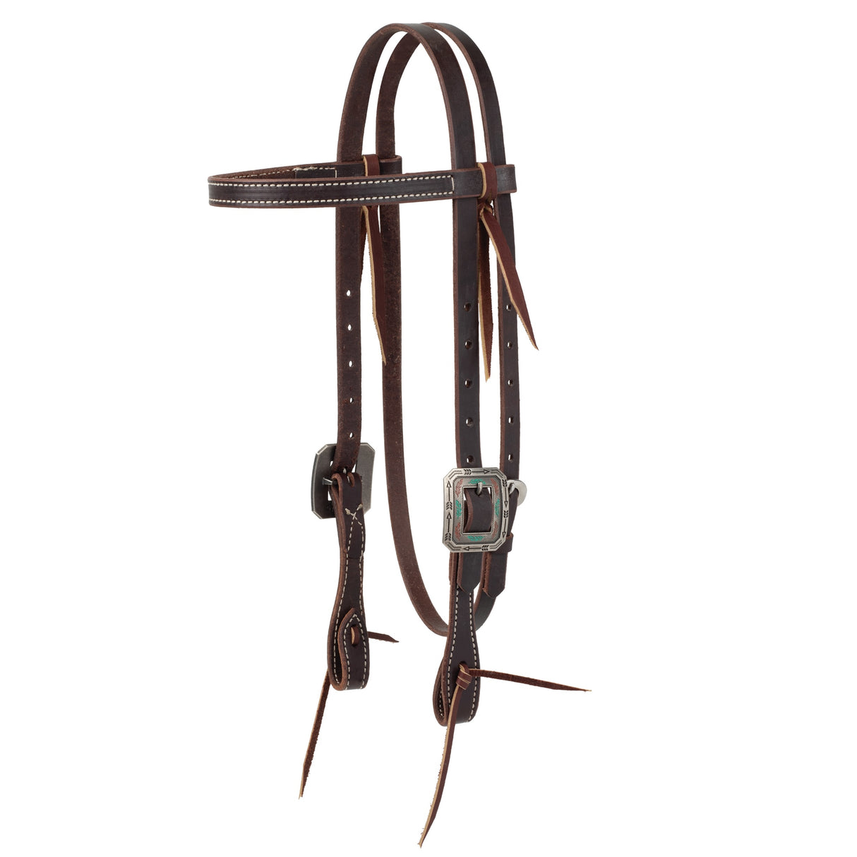 Western Havana Brown Bridle Leather Headstall