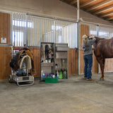 Rolling Barn Utility Cart with Saddle Rack & Grooming Basket