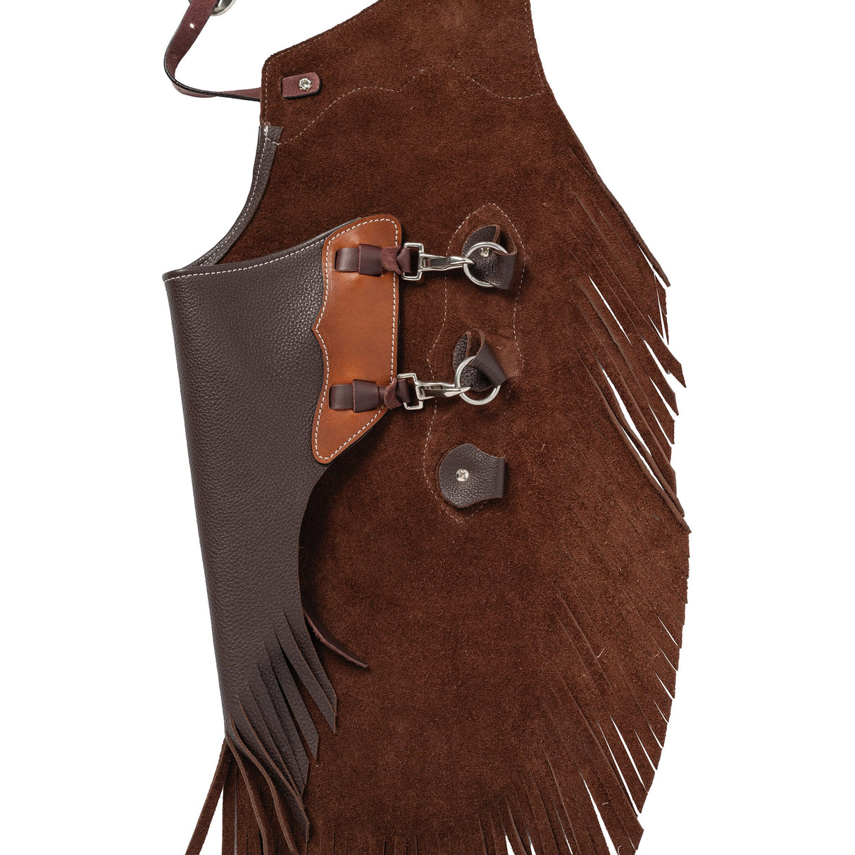 Youth Leather Cowboy Chinks, Boys or Girls, Basketweave