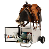 Rolling Tack Box with Saddle Rack