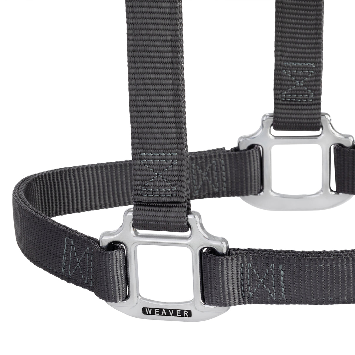 Original Non-Adjustable Nylon Halter, Chrome Plated Hardware, Average
