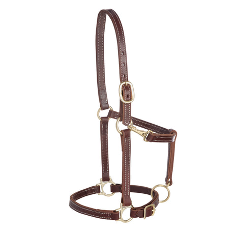 3/4" Double Stitch Adjustable Leather Halter