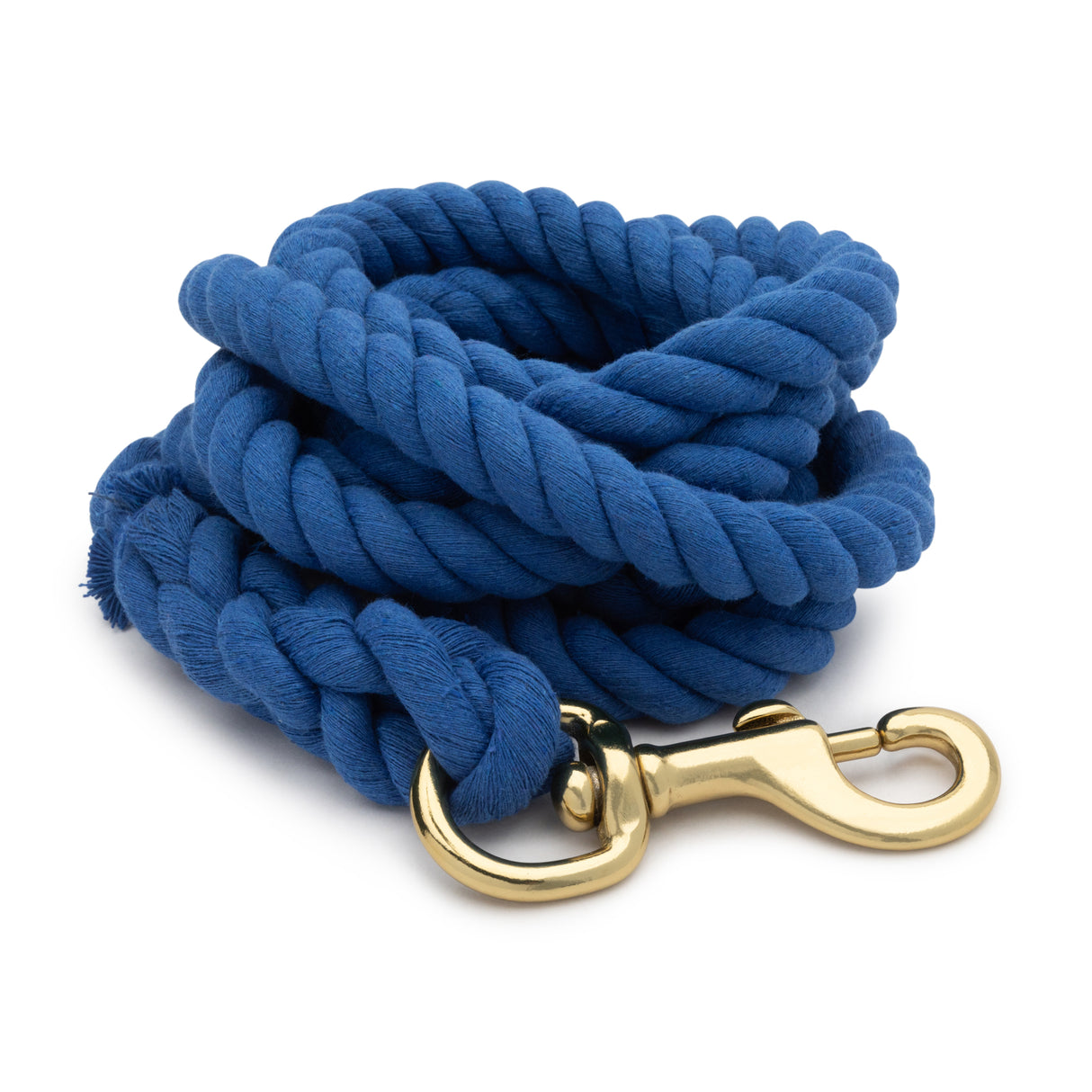 Color Cotton Lead Rope with Brass Plated 225 Snap, 5/8" x 8'
