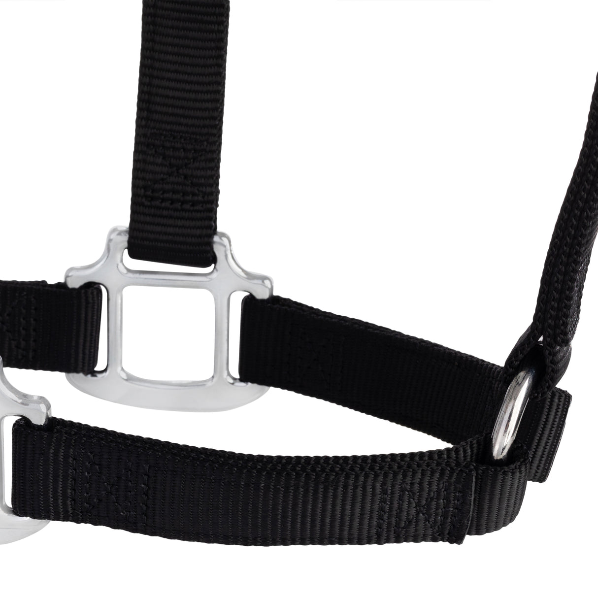 Original Non-Adjustable Nylon Halter, Chrome Plated Hardware, Average