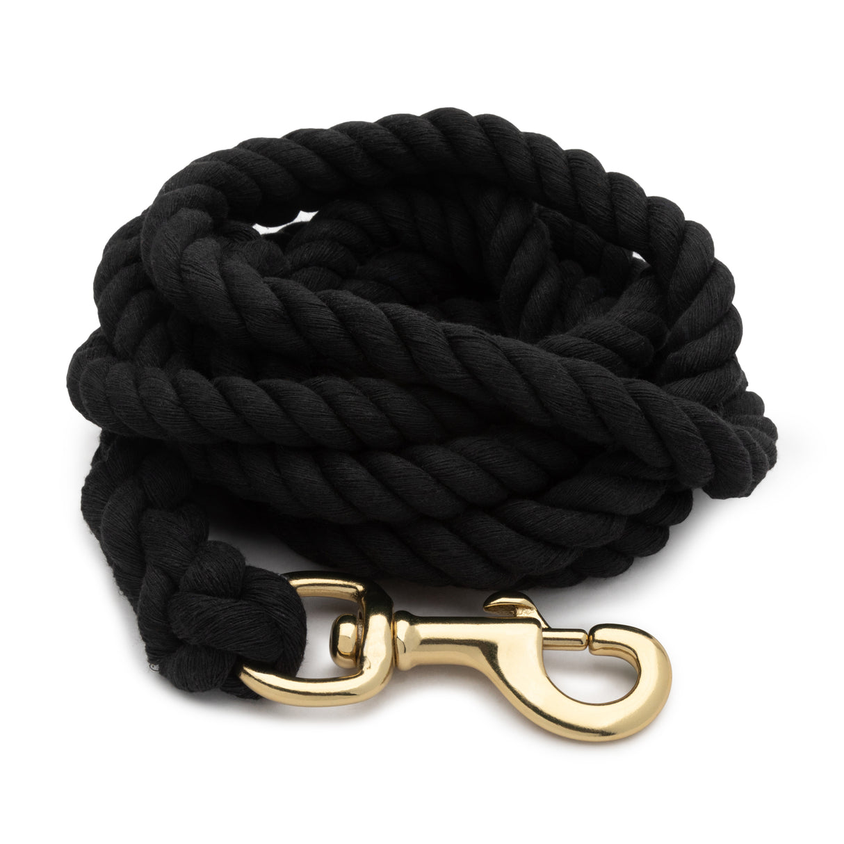 Cotton Lead Rope with Brass Plated 225 Snap, 5/8" x 10'