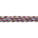 Multi-Colored Cotton Lead Rope with Nickel Plated Bull Snap