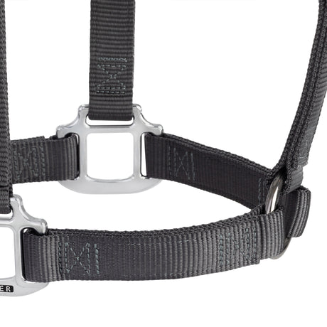 Original Non-Adjustable Nylon Halter, Chrome Plated Hardware, Average