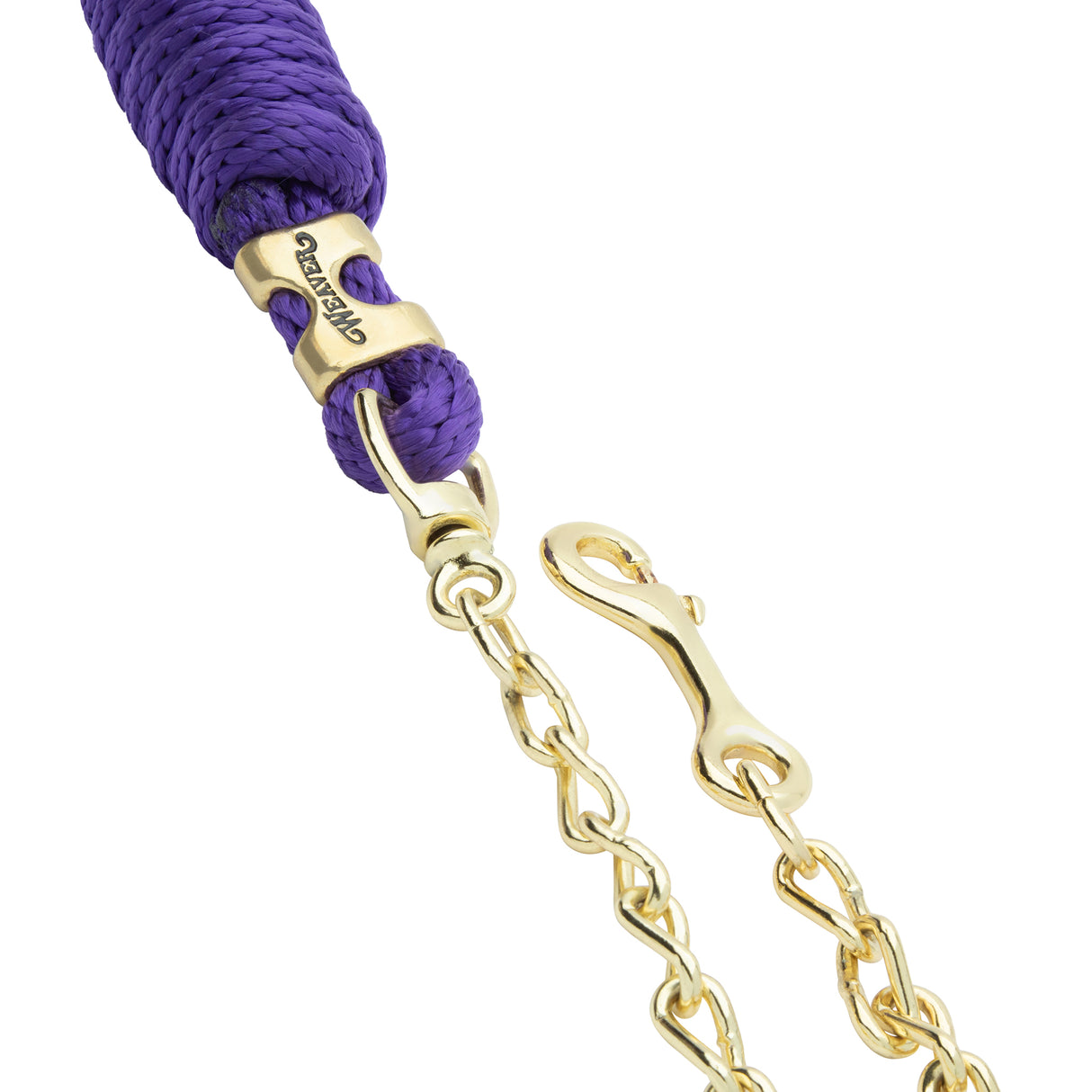 Poly Lead Rope with Brass Plated Swivel Chain