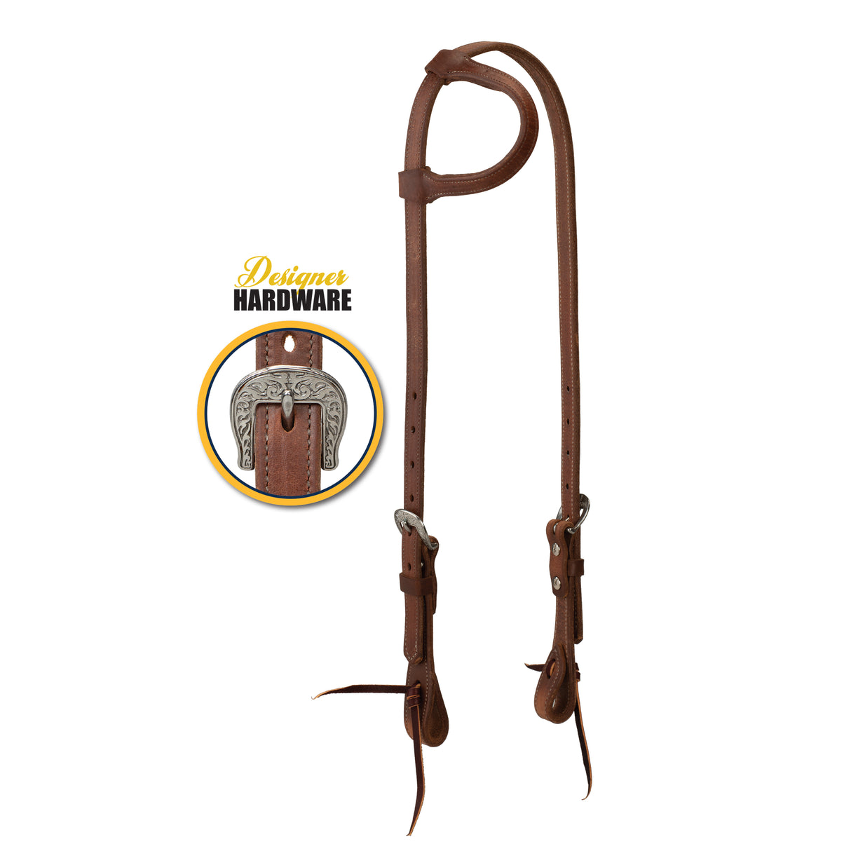Synergy® Harness Leather Headstall with Designer Hardware