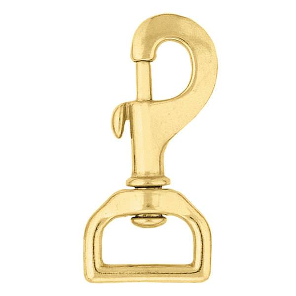 Barcoded 017 Flat Swivel Snap, 1", Solid Brass
