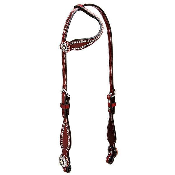 Texas Star Chestnut Sliding Ear Headstall