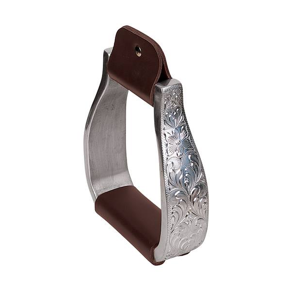 Aluminum Stirrups with Engraved Band, Visalia