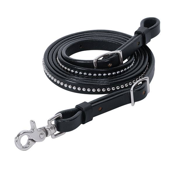 Back in Black Barrel Rein, 5/8" x 7