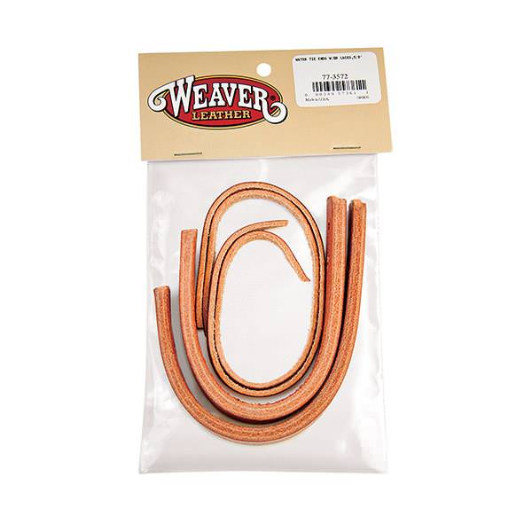 Weaver Leather Water Tie Ends with Brown Latigo Ties - 5/8