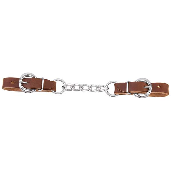 Weaver Flat Bridle Leather Curb Strap Brown