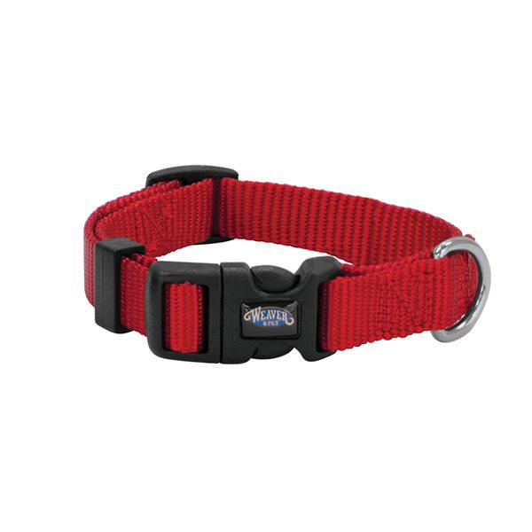 Prism Snap & Go Adjustable Nylon Dog Collar, Red, Small