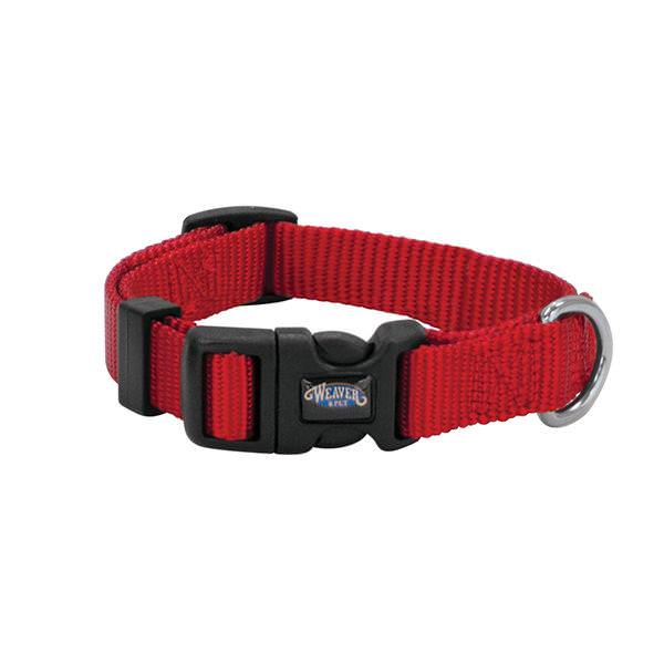 Prism Snap & Go Adjustable Nylon Dog Collar, Red, Small