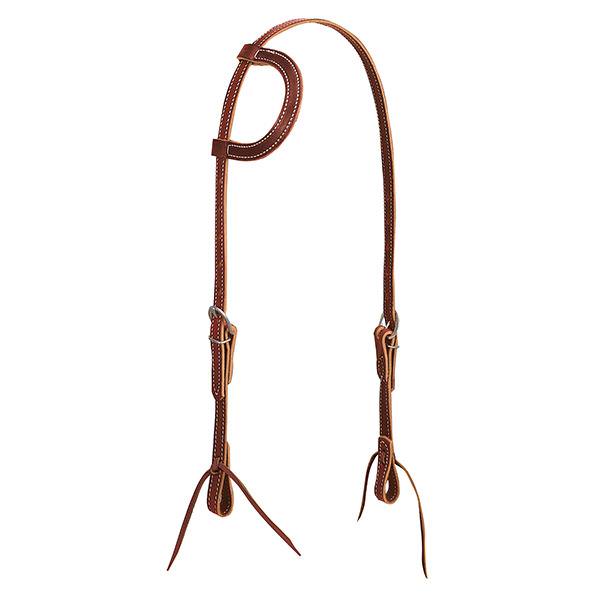 Latigo Leather Flat Sliding Ear Headstall
