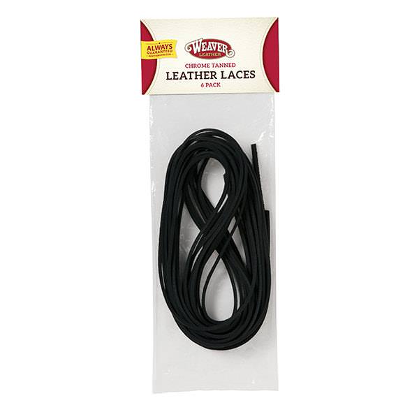 Leather Lace Pack, Black, 3/16" x 72"