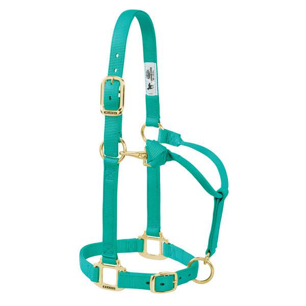 Original Adjustable Chin & Throat Snap Halter, 3/4" Suckling, Emerald Green