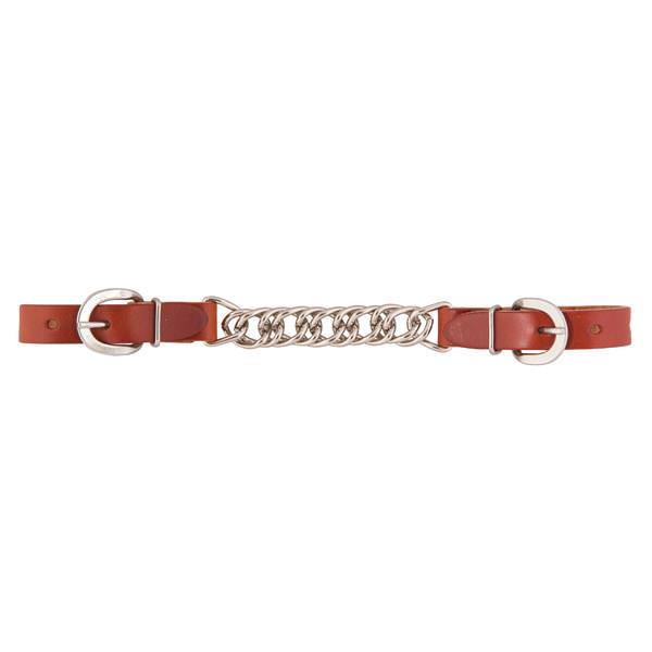 Skirting Leather 4-1/2" Single Link Chain Curb Strap