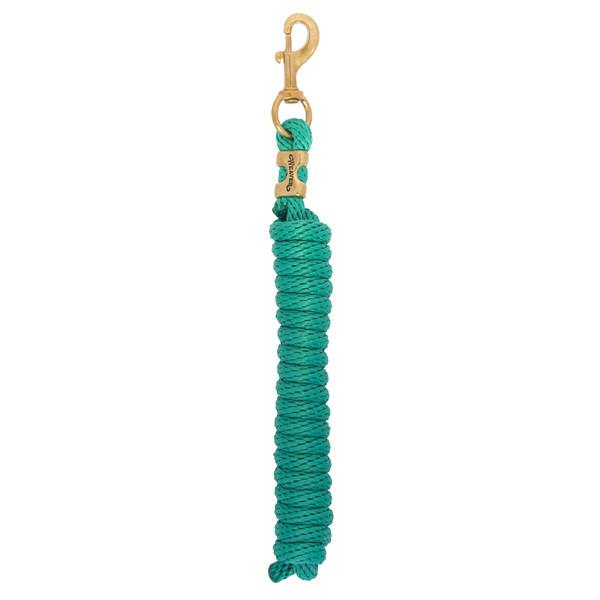 Poly Lead Rope with Solid Brass 225 Snap, Emerald Green