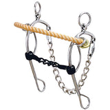 Hackamore with 5" Sweet Iron Combination Mouth Gag