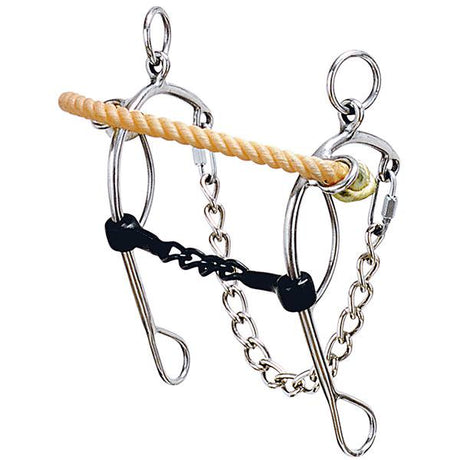 Hackamore with 5" Sweet Iron Combination Mouth Gag