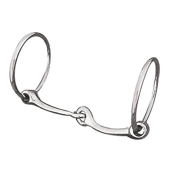 Draft Bit, 6" Snaffle Mouth, Polished Stainless Steel