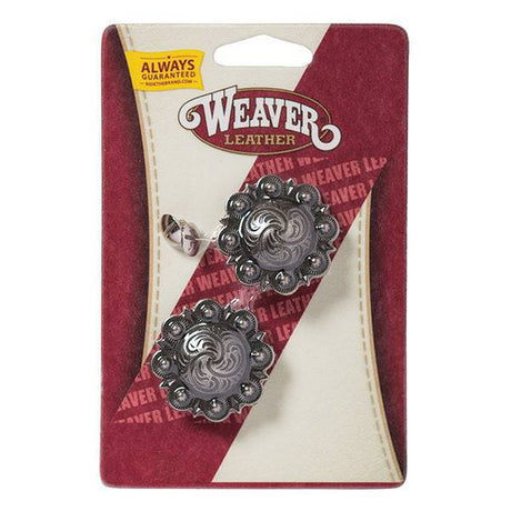 11/2" Antique Silver Berry Concho with Post