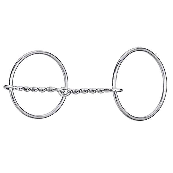 All Purpose Ring Snaffle Bit, 5" Thin Twisted Wire Mouth