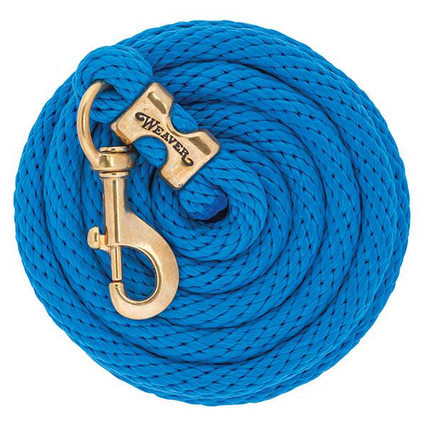 Poly Lead Rope with Solid Brass 225 Snap, French Blue