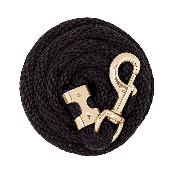 Value Lead Rope with Brass Plated 225 Snap, Black