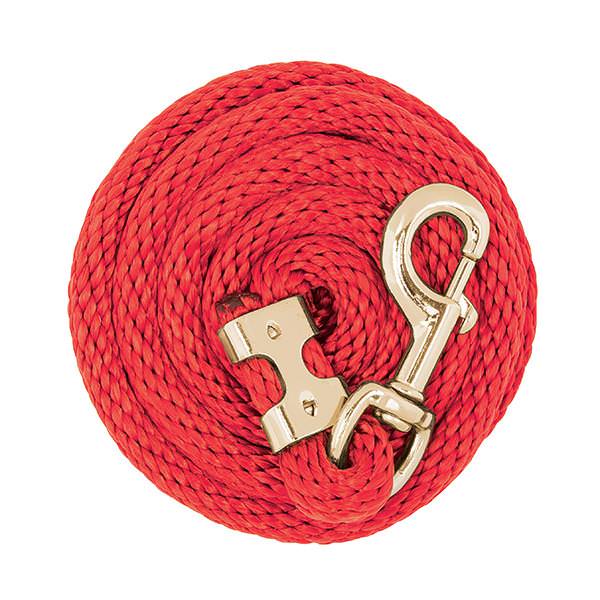 Value Lead Rope with Brass Plated 225 Snap, Red