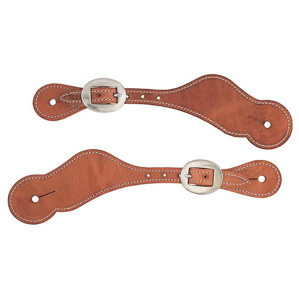Ladies Harness Leather Spur Straps, Russet