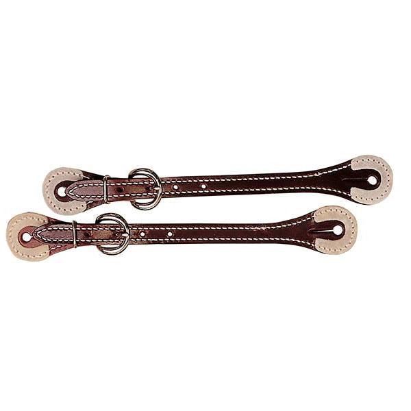 Spur Straps with Rawhide Corners