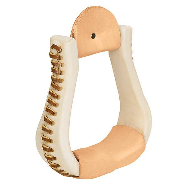 Weaver Equine Rawhide Leather Covered Bell Stirrups