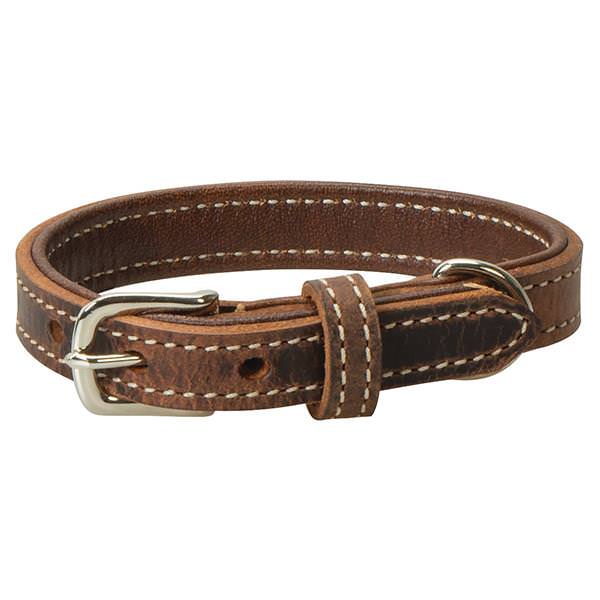 Crazy Horse Dog Collar, 5/8" x 11", Distressed Brown