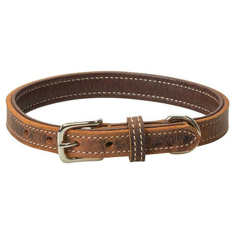 Crazy Horse Dog Collar, 3/4" x 15", Distressed Brown