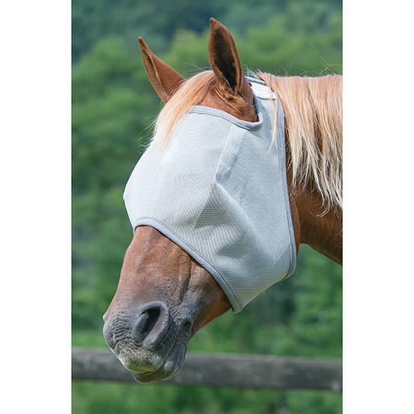 Double Closure Open Ear Fly Mask with Xtended Life Closure System, Medium, Gray