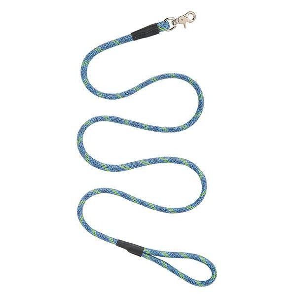 Rope Leash, 1/2 " x 4, Navy/Lime