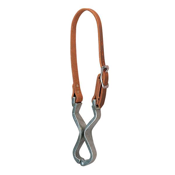 Harness Leather and Aluminum Cribbing Strap