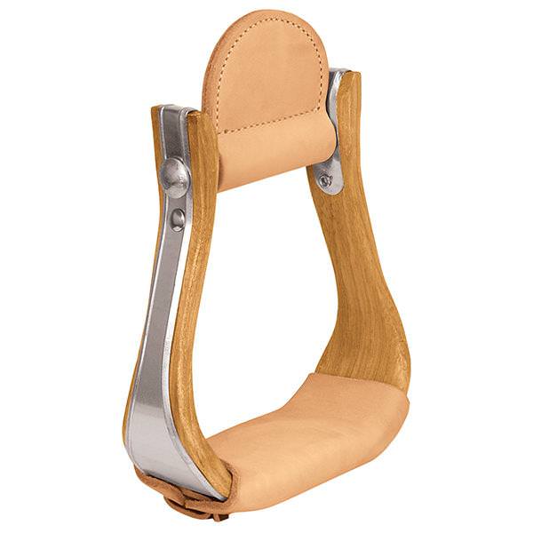 Wooden Stirrups with Leather Treads, Cutter