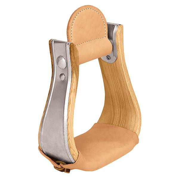 Wooden Stirrups with Leather Treads, Bell