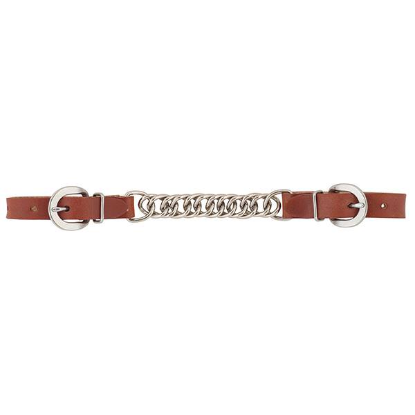 Canyon Rose Single Flat Link Nickel Plated Chain Curb Strap