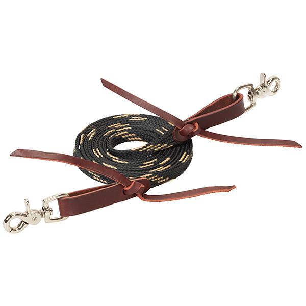 Flat Braided Competition Roper Rein, 5/8" x 8