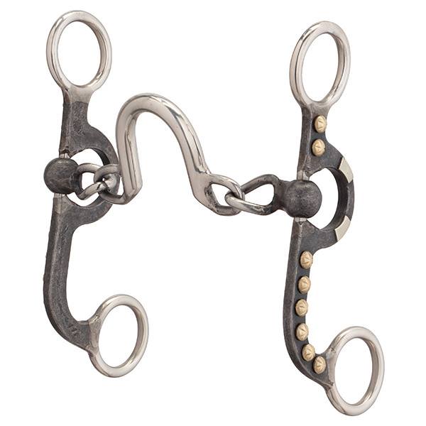 4-5/8" Pony Bit, Chain Mouth with Port, Buffed Black