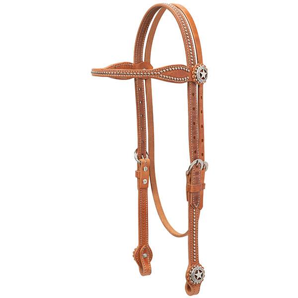 Texas Star Russet Browband Headstall