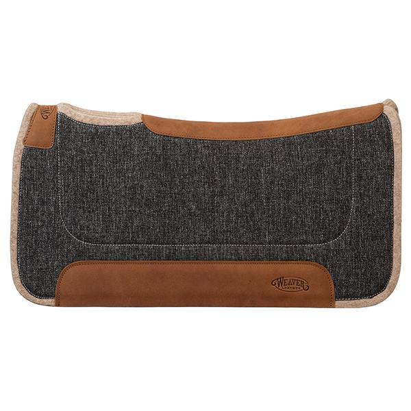 Contoured Jute Wool Blend Felt Saddle Pad, Black/Gray, 30" x 30" x 1"