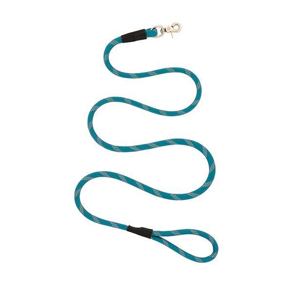 Rope Leash, 1/2" x 4, Blue Bay/Dark Gray